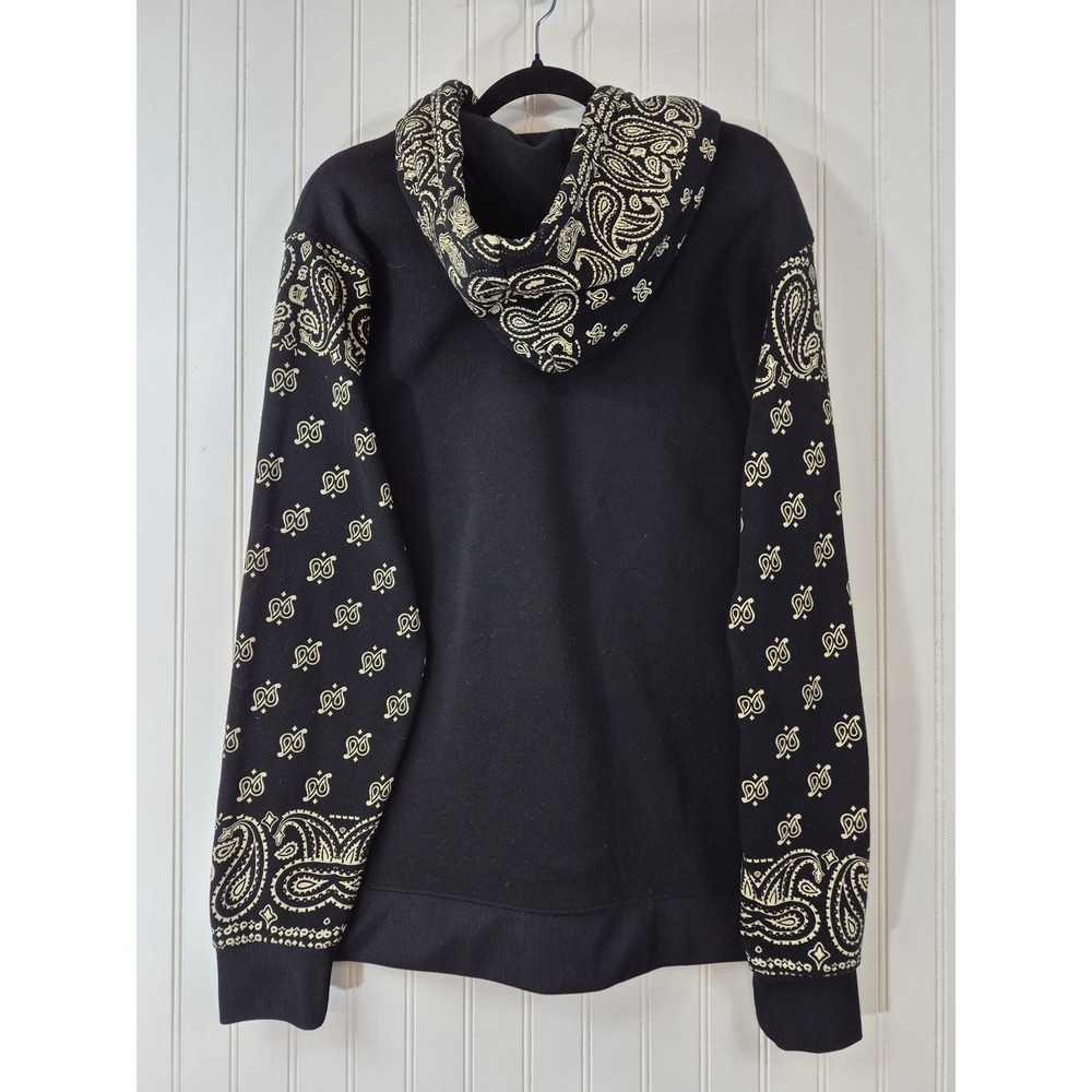 Dogg Supply by Snoop Dogg Mens Black Paisley Bandana Print Hoodie Sweatshirt M - Picture 2 of 10